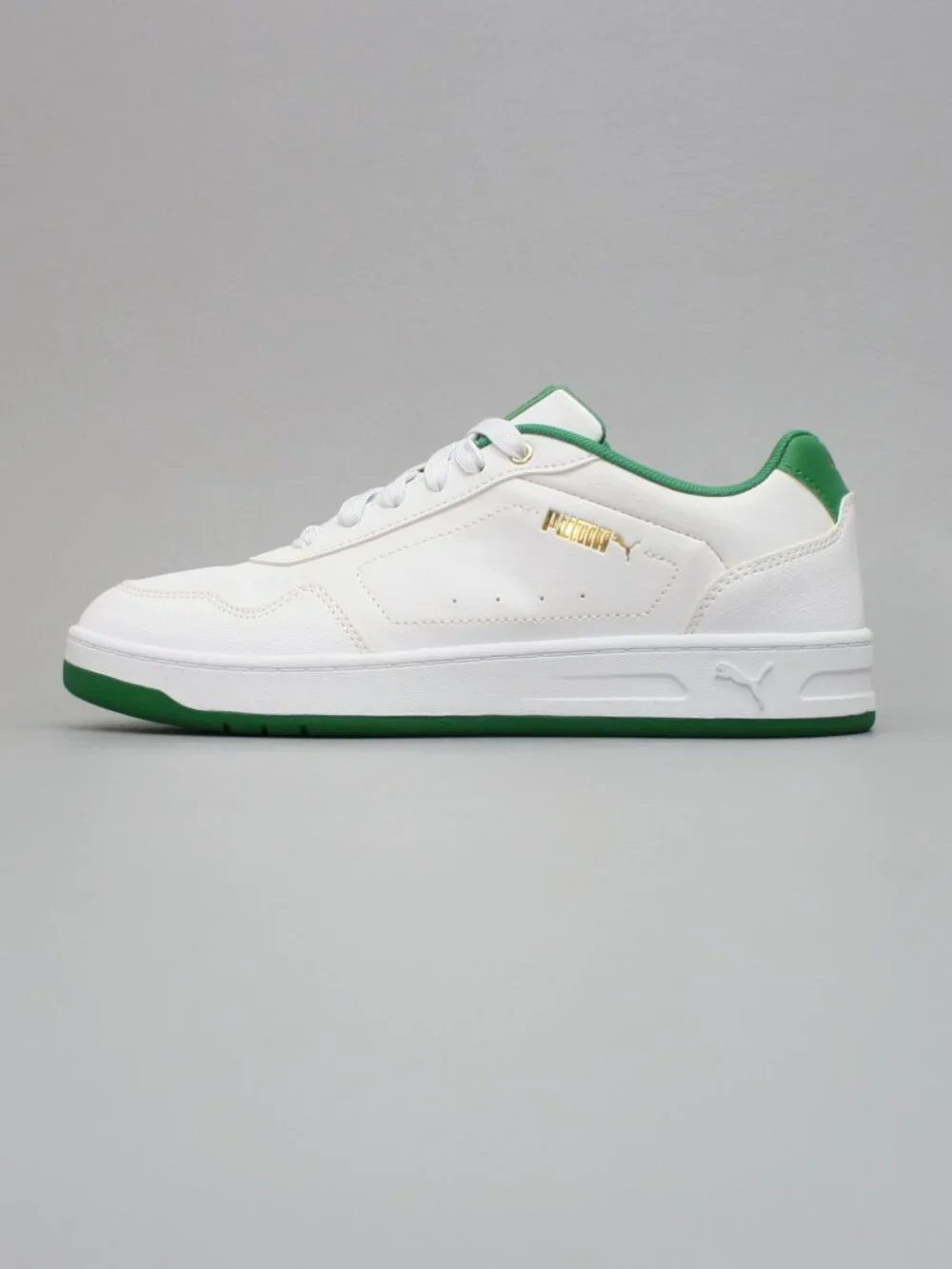 Puma Ladies 8 Court Classy White Green Sneakers Tennis Fashion Shoes - 395021-13
